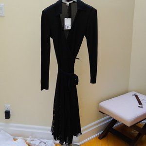 Stunning Longsleave DVF Stevie Dress Pleated Skirt